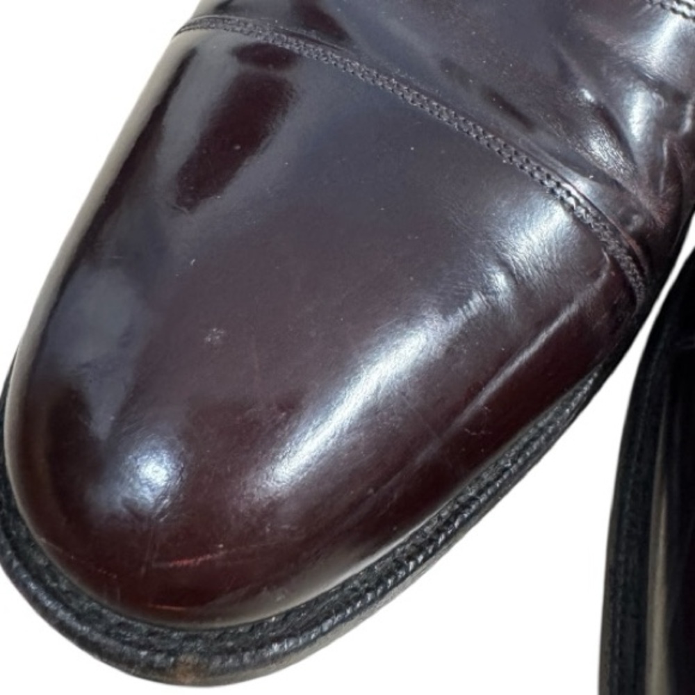 Johnston & Murphy Melton Burgundy Leather Cap Toe Oxford Dress Shoes Men’s 11 D - Picture 8 of 13